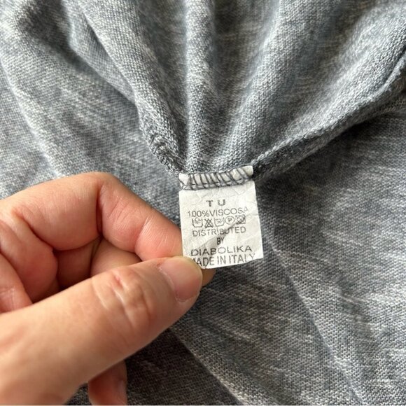 Diabolika Space Dye Asymmetrical Hem Lagenlook Dress Made in Italy One Size - Picture 13 of 14